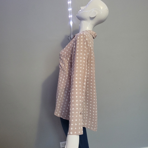 Pleione Tracy Dotted Long Sleeve Blouse, VGUC, Size S - Picture 2 of 7